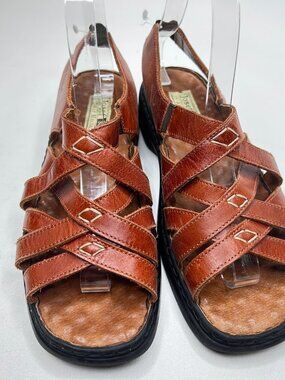 Josef Seibel Air Massage Adrianna Women's Sandals Brandy sz 37 NEW